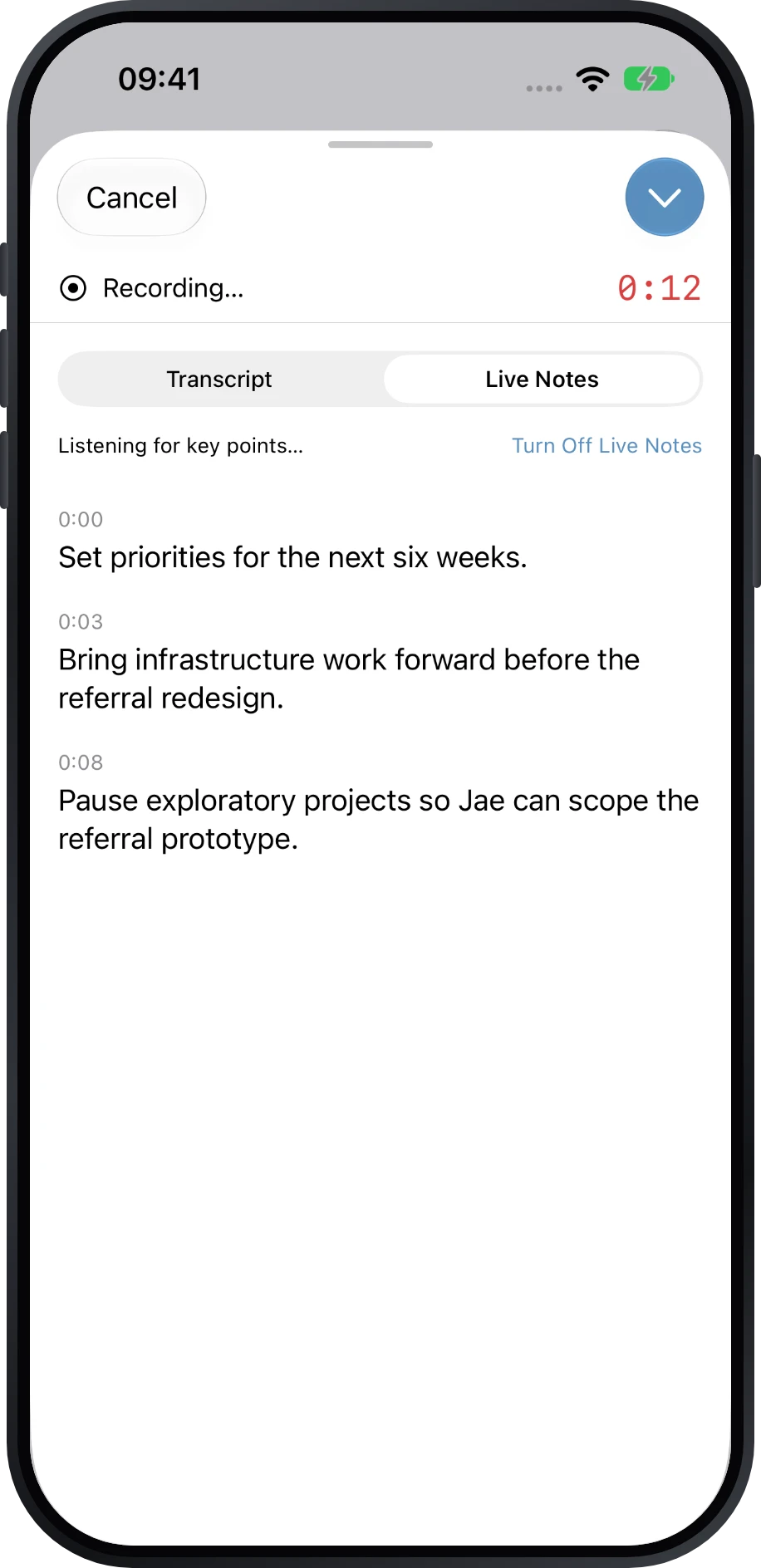Live Notes